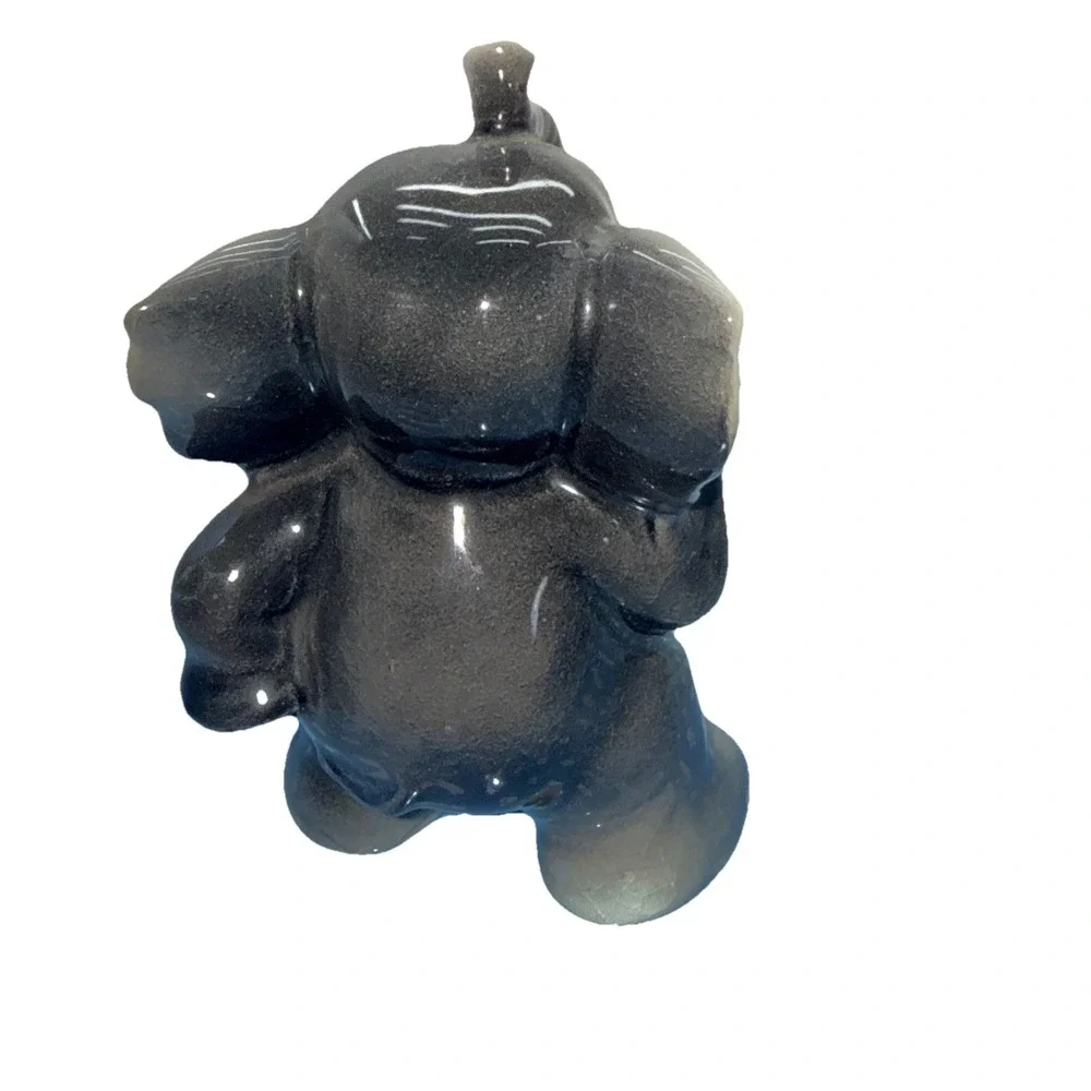 Mini Vintage Japan Porcelain Baby Elephant Figurine MCM Wealth Decor Kitsch 3
